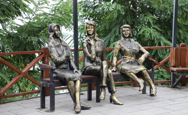 ‘Üç Kız' heykeli onarıldı
