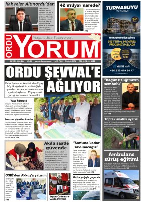 Ordu Yorum Gazetesi | Ordu nun En Güncel Haber Gazetesi - 04.10.2022 Manşeti