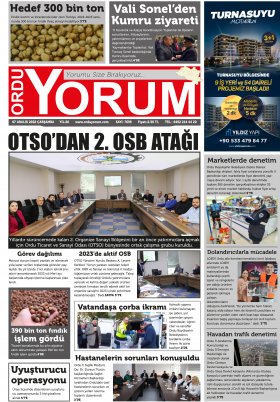 Ordu Yorum Gazetesi | Ordu nun En Güncel Haber Gazetesi - 07.12.2022 Manşeti